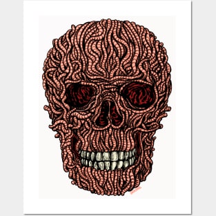 Worm Skull Posters and Art